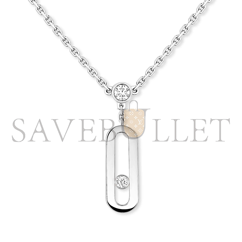 MESSIKA MOVE UNO TWO-ROW NECKLACE WHITE GOLD DIAMOND NECKLACE 08852-WG